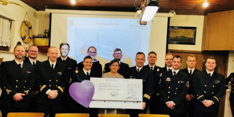 Spende des Minenjagdboot Fulda an die Deutsche KinderPalliativStiftung